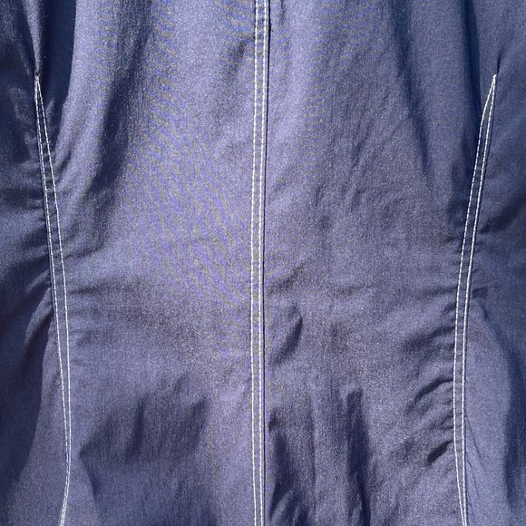 Blue Front Zip Up Dress - size large - Picture 6 of 9